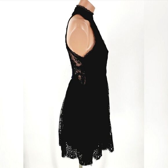 Free People Verushka Black Lace Mini Dress - Picture 3 of 8
